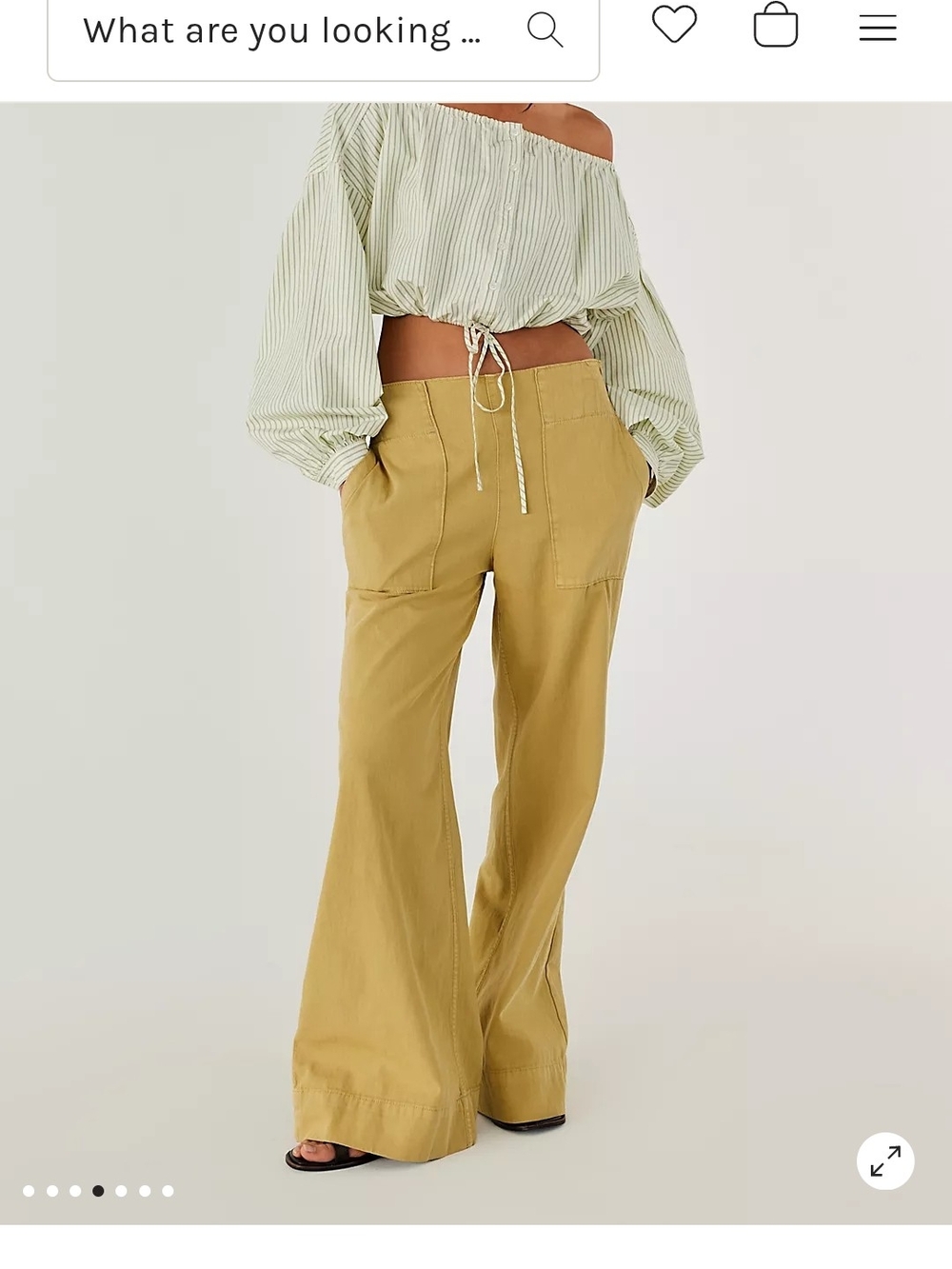We The Free Mustard Breezy Denim Pull On Jeans